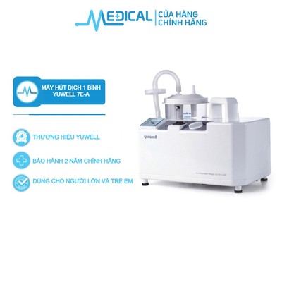 Máy hút dịch mũi, hút đờm 1 bình YUWELL 7E-A (gia đình) dùng cho người lớn và trẻ em - MEDICAL