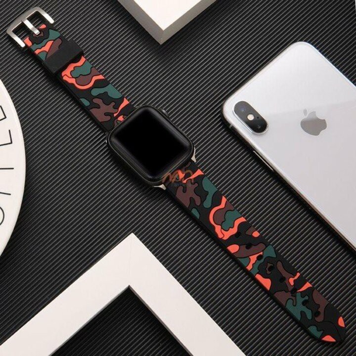 Dây cao su camo Apple Watch seri 1 2 3 4 5