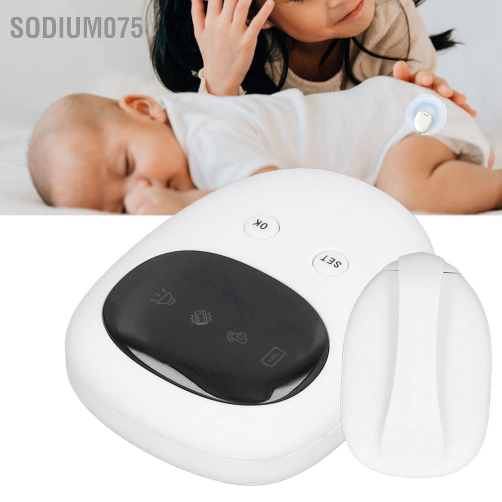 Có thể bán buôn Báo động Đái dầm không dây Trẻ em Bộ nhận cảm biến có thể sạc lại với Rung âm thanh Sodium075 Hàng giao ngay