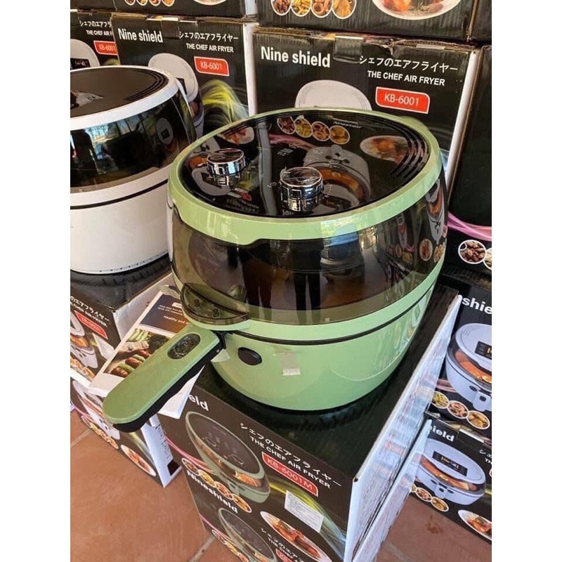 NỒI CHIÊN KHÔNG DẦU 8L NINESHIELD KB-6001M 8 LÍT BẢO HÀNH 12 THÁNG