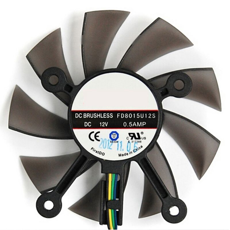 Quạt tản nhiệt 75mm Fd8015U12S Dc12V 0.5amp 4pin chuyên dùng cho máy tính Asus Gtx 560