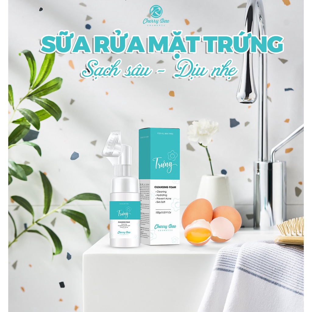 Sữa rửa mặt trứng CRD giúp làm sạch bụi bẩn, dầu thừa,cho da,giảm mụn, dưỡng ẩm giúp da luôn tươi trẻ | BigBuy360 - bigbuy360.vn
