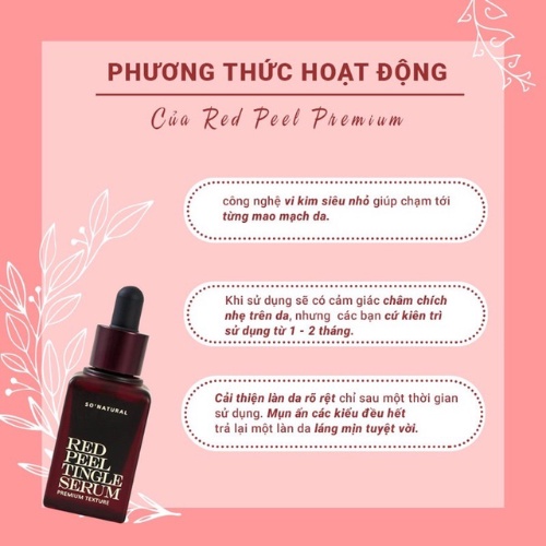 Tinh Chất Làm Mờ Thâm, Thay Da Sinh Học So'Natural Red Peel ( MÀU ĐEN )
