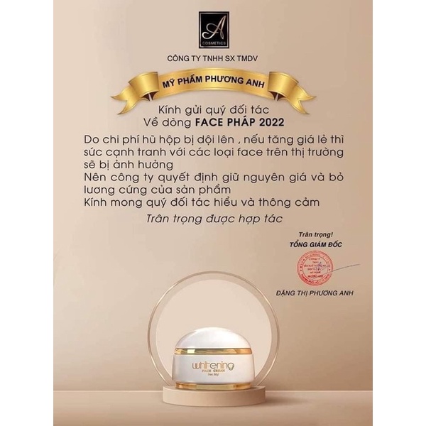 FACE PHÁP [ PHIÊN BẢN MỚI NHẤT 2022 ] DƯỠNG DA