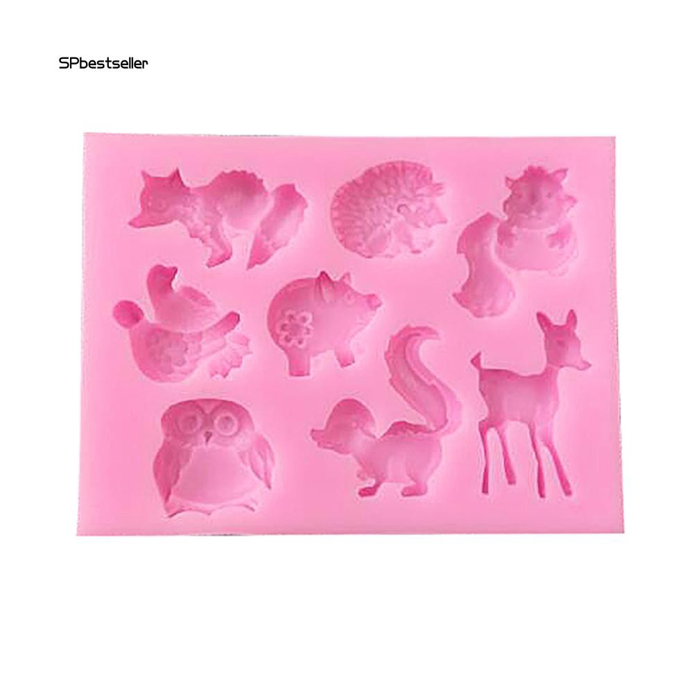 Khuôn bánh silicon tạo hình chú sóc và cú dễ thương