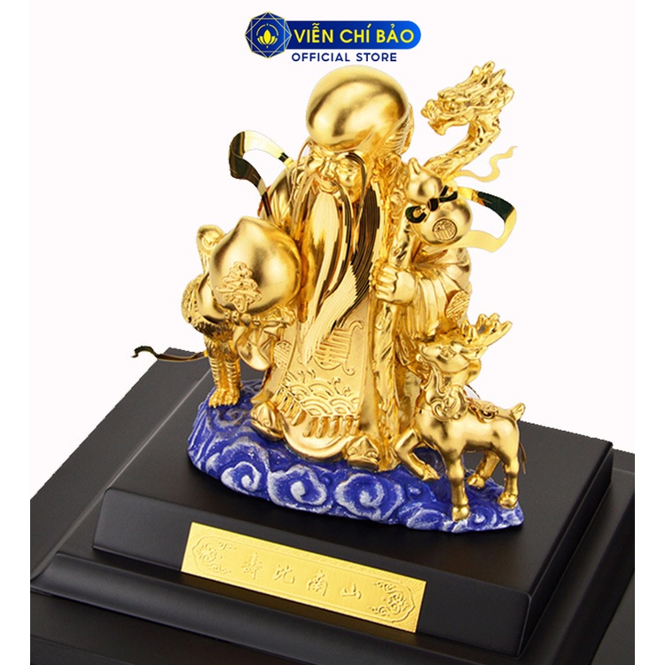 Tượng ông Thọ dát vàng 24K vật phẩm trưng bày cao cấp trang trí nhà cửa Viễn Chí Bảo M600115