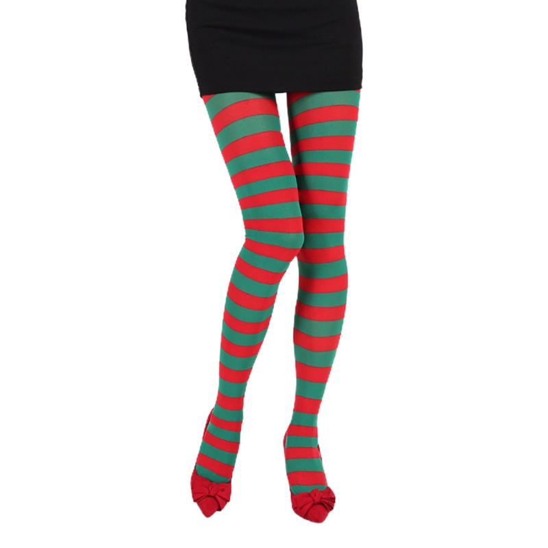Quần tất kẻ sọc nhiều màu sắc tùy chọn cho nữ hóa trang dịp Halloween/Giáng sinh