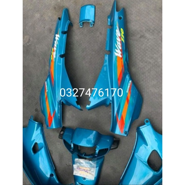 Bộ nhựa dàn áo xe WAVE thái 110 màu xanh ngọc zin honda