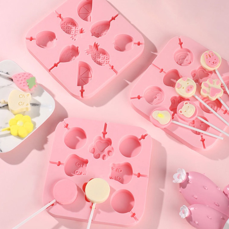Khuôn kẹo mút Lollipop - Khuôn silicone làm kẹo mút cho bé nhiều hình dễ thương