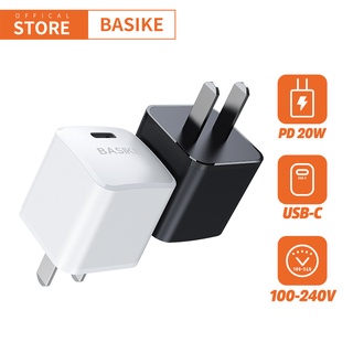 Củ sạc nhanh USB C 20W BASIKE MINI hỗ trợ sạc nhanh Type C PD cho iPhone Samsung HUAWEI