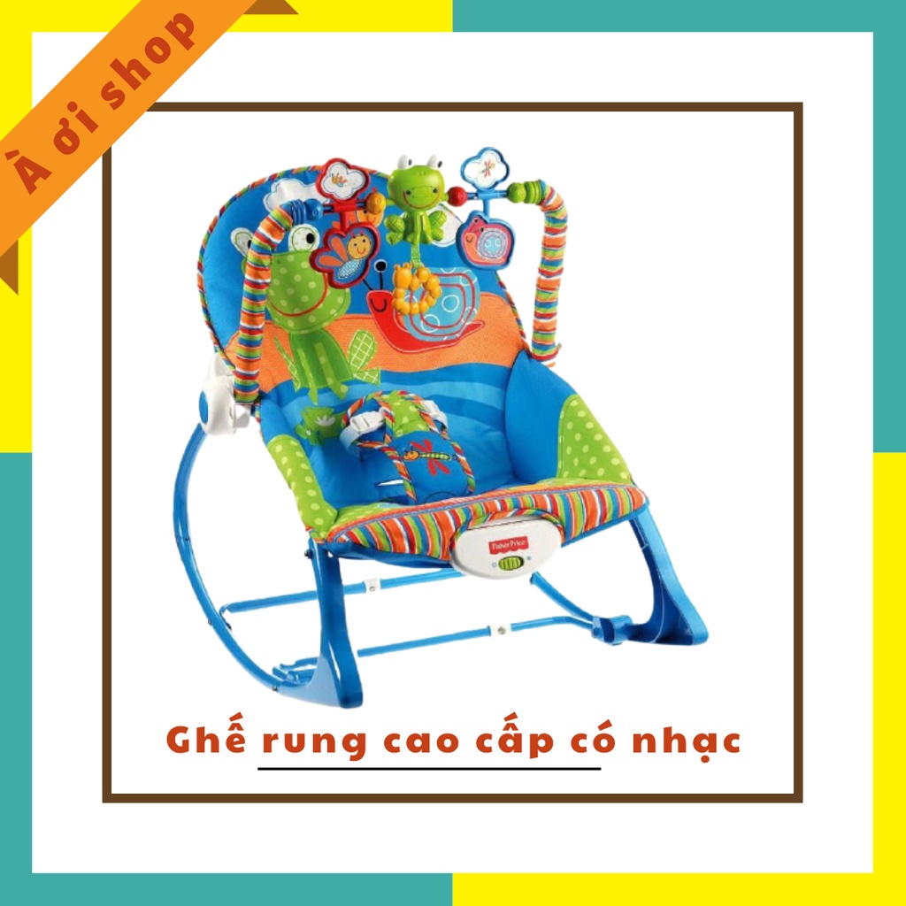 HCM!!! Ghế rung cao cấp chính hãng cho bé, giúp bé ngồi ăn dặm, nằm chơi, thanh đồ chơi có nhạc vui nhộn