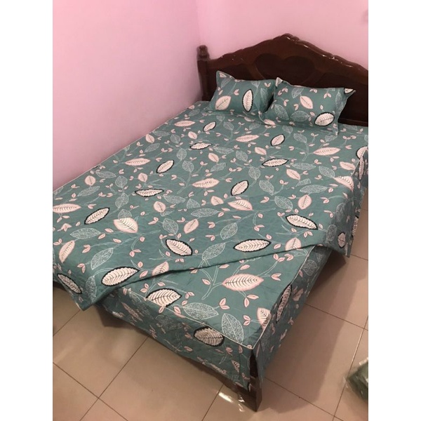 BỘ CHĂN GA GỐI PHỦ TRẦN BÔNG POLY COTTONG MẪU MỚI NHẤT 2021(4 MÓN,5MONS)