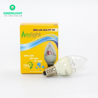 Bộ 6 Bóng Đèn LED Ớt Đổi màu 1W E12 trang trí nhà cửa, thắp bàn thờ, Bảo hành 12 tháng