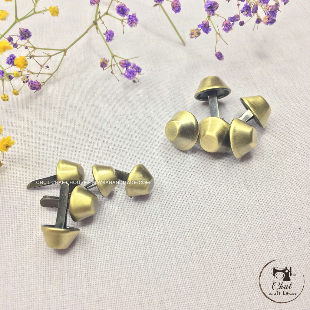 Set 10 chiếc đinh nấm trụ - Chân nấm gắn đáy túi xách