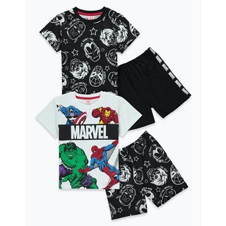 Bộ cộc tay bé trai - Set 2 bộ cộc tay Marvel Next chất cotton cho bé trai size 1-7tuổi