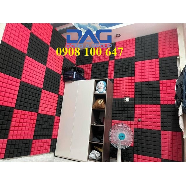 Mút Cách Âm Dán Tường Có Sẵn Keo + Chống Rung + Hàng Loại 1 Mẫu vuông mini