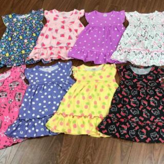 Combo 3 váy cotton hè cho bé gái