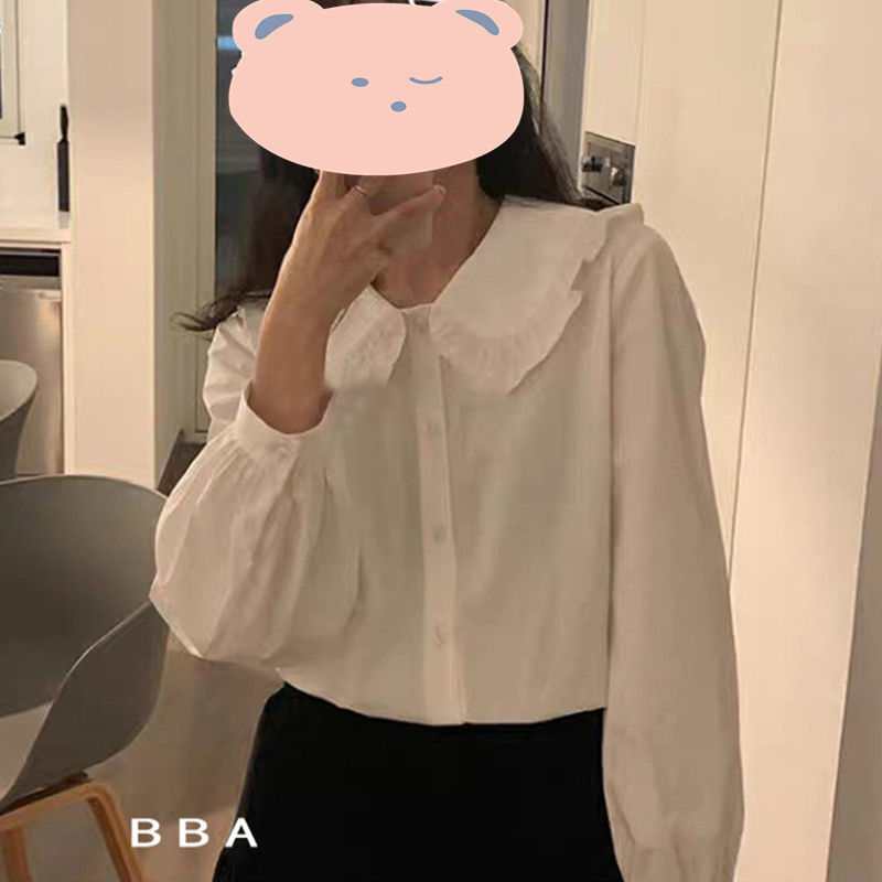 Áo Sơ Mi Tay Dài Phong Cách Retro Hàn Quốc Cho Nữ