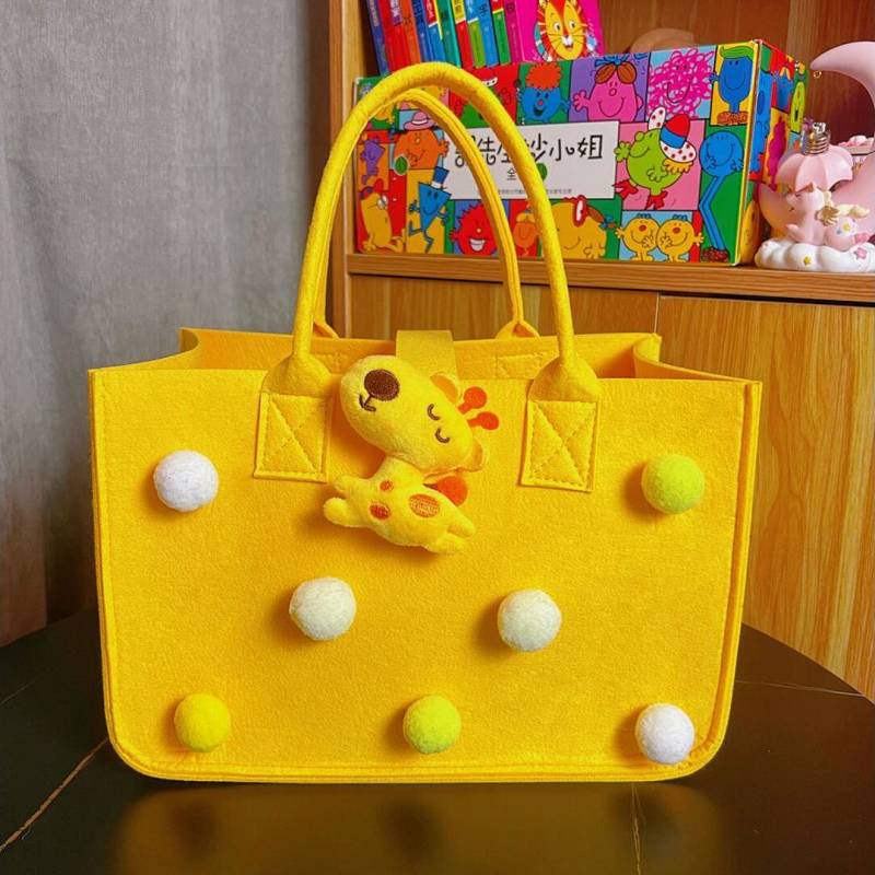 Cute Felt Handbag Cartoon Mummy Bag Hundred Days Banquet Gift Shopping Bag Full Moon Gift Bag 1PJb