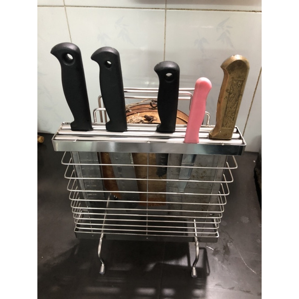 Kệ dao thớt inox 304 - KT: D26xR20xC35
