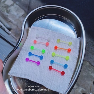 KHUYÊN LƯỠI / Khuyên Lưỡi Nhiều Màu - Khuyên Nhựa Sinh Học [SHIPHOATOC]