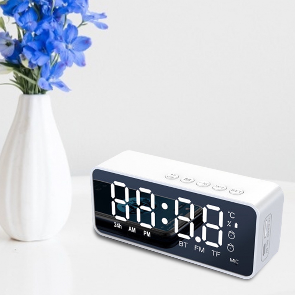 Loa Gương Bluetooth G50 Màn Hình Led | Đài FM - Tích Hợp Đồng Hồ - Báo Thức - Màn Hình Gương | BH 6 THÁNG