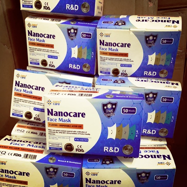 Khẩu Trang Y Tế 4 Lớp Kháng Khuẩn Nano.Care