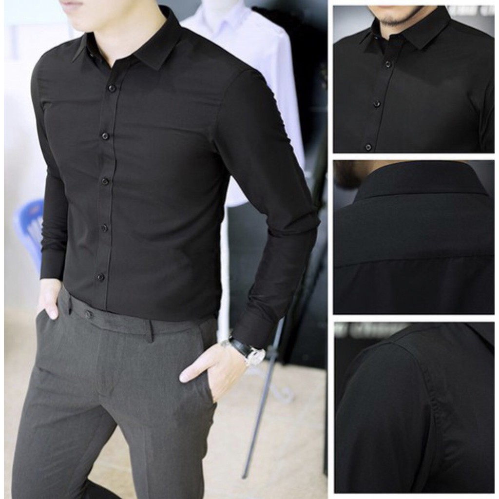 Áo sơ mi nam không nhăn thấm hút mồ hôi tốt mẫu mới hè 2021 | BigBuy360 - bigbuy360.vn