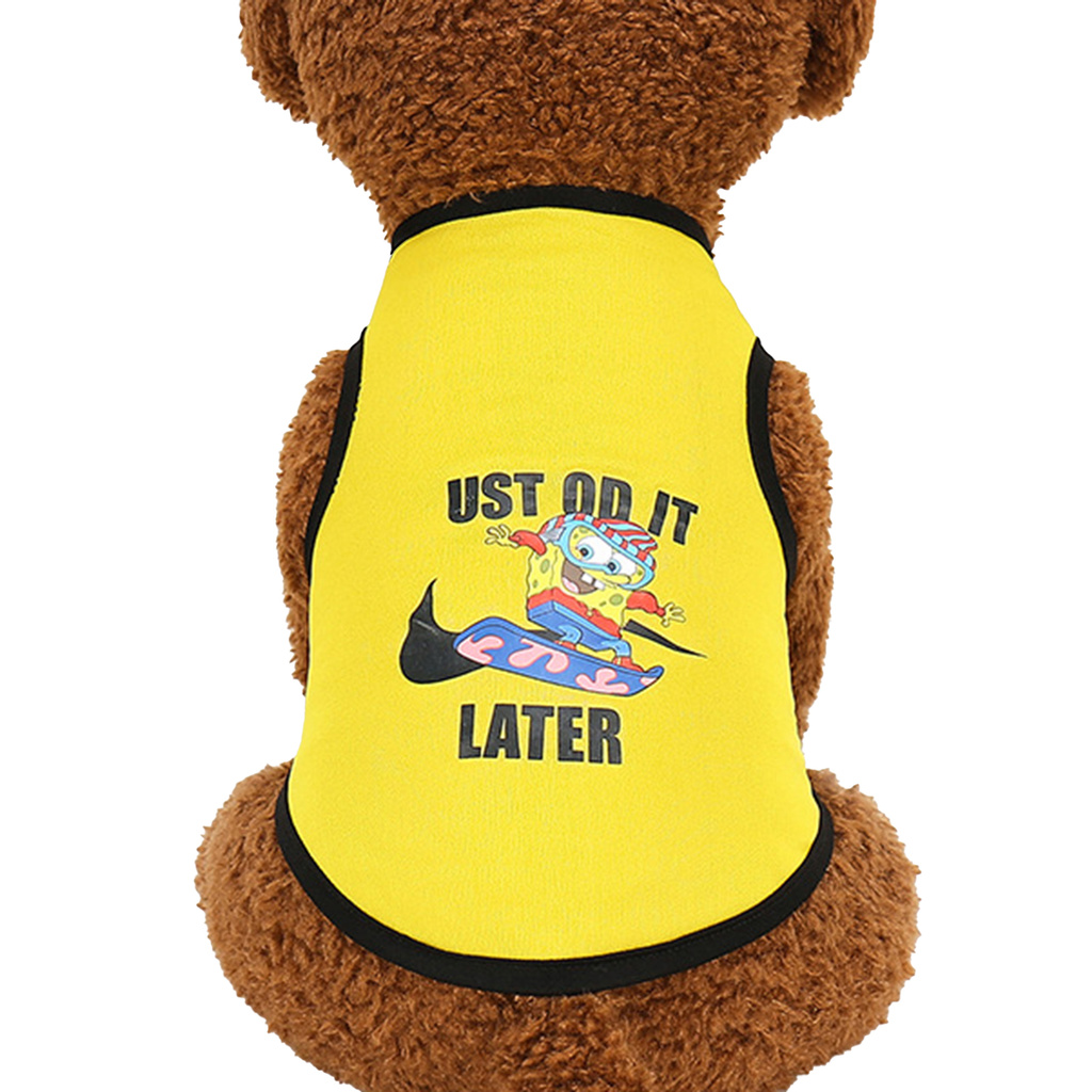 Áo Cổ Tròn In Họa Tiết Hoạt Hình Cho Thú Cưng