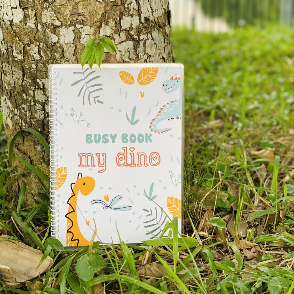 ( Giáo Dục Sớm Montessori ) Busy Book - Học Liệu Bóc Dán Khủng Long