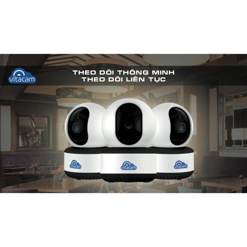 CAMERA IP WIFI VITACAM C1080 2.0MPX - FULLHD 1080P - H.265X - QUAY QUÉT THEO CHUYỂN ĐỘNG+KÈM THẺ NHỚ