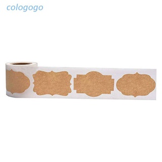 Set 300 miếng dán ghi chú chai lọ/quà tặng bằng giấy Kraft COLO