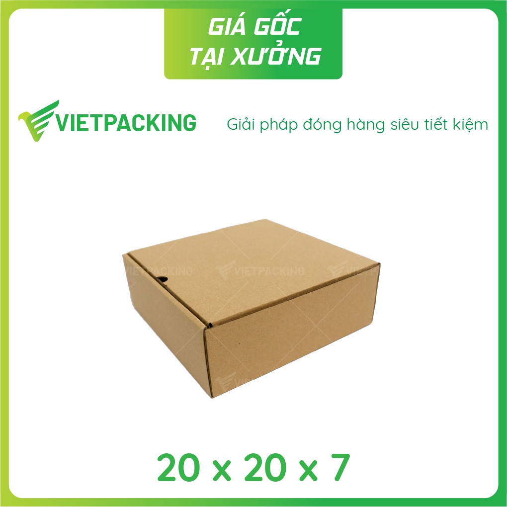 20x20x7 - 25 hộp carton nắp gài đựng quần áo siêu sang chảnh V109