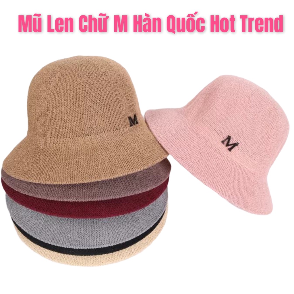 Nón Cói Nữ Chữ M Đi Biển Mũ Tai Bèo Vành Vintage