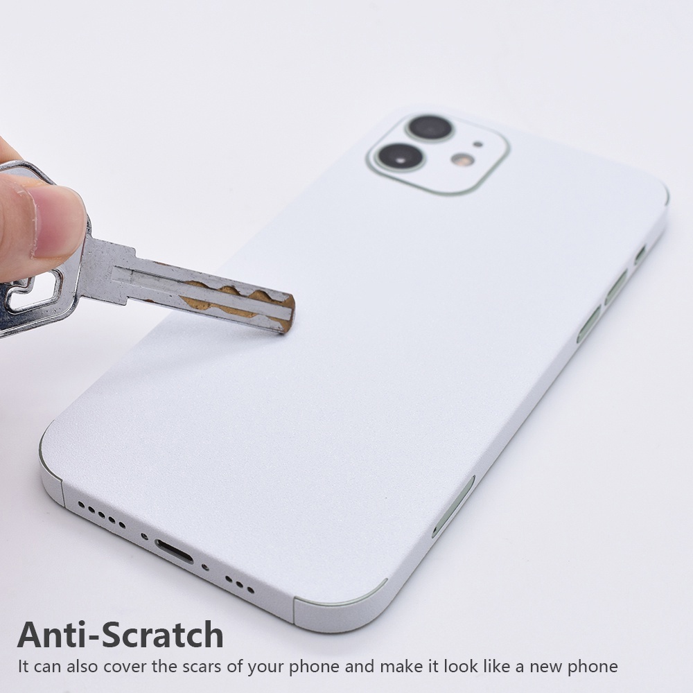 Miếng Dán Màu Trắng Trơn Chống Trầy Xước Cho iPhone 6 6s X XR XS 7 8 Plus 11 12 13 14 Pro Max Mini SE2