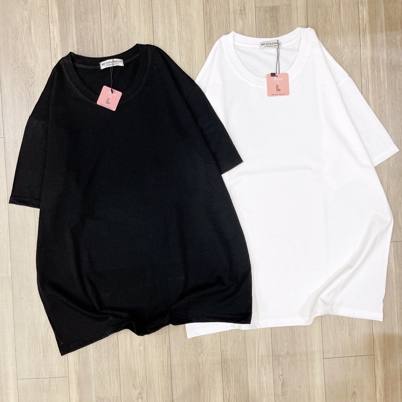 Áo Thun PHÔNG NAM NỮ TRƠN BASIC UNISEX ĐƠN GIẢN - Hình chụp thật
