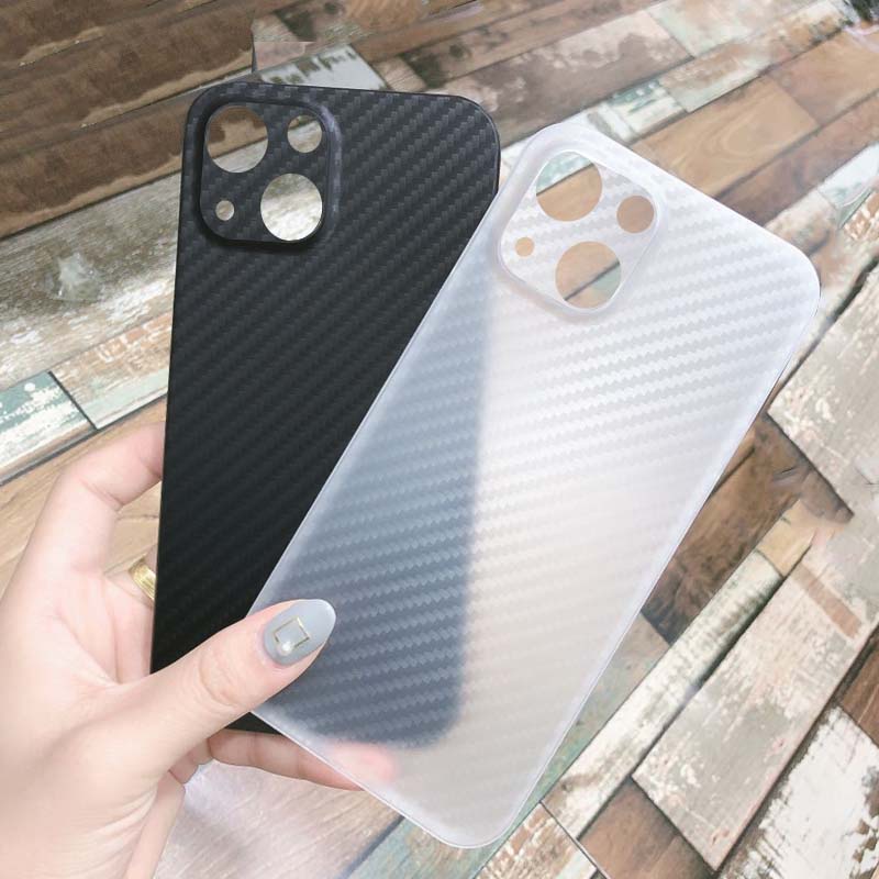 Ốp Điện Thoại PC Cứng Siêu Mỏng Họa Tiết Sợi Carbon Chống Bám Vân Tay Cho iPhone 13 12 11 Pro Max
