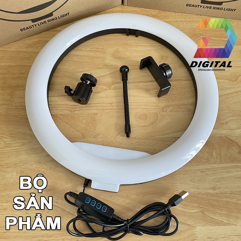 Đèn Livestream Chụp Ảnh, Bán Hàng, Makeup Trang Điểm 3 Chế Độ Sáng Cao Cấp