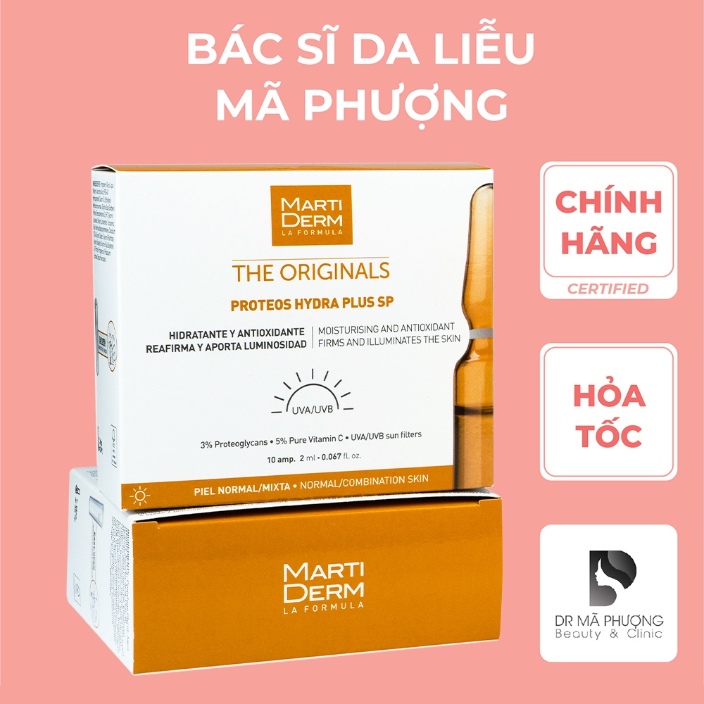 ( ỐNG LẺ ) Tinh chất Ampoule dưỡng ẩm và ngừa lão hóa da Martiderm The Original Proteos Hydra Plus Sp Vàng(ỐNG LẺ)