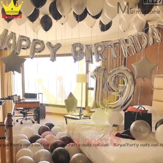 Set bóng sinh nhật tuổi 19[ tùy chọn màu/số tuổi]