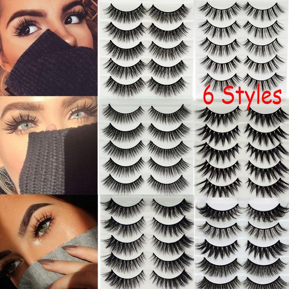 5 Cặp Lông Mi Giả SKONHED 1 Lớp Dày Dặn Thời Trang Dành Cho Nữ