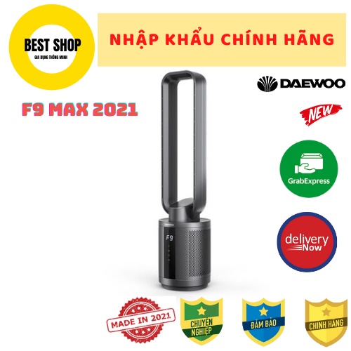 💥GIÁ SỐC💥 Quạt không cánh Daewoo F9 PRO MAX vừa quạt vừa lọc không khí bù ẩm - Hàng Nhập Khẩu