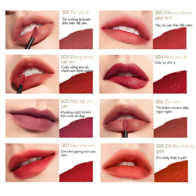 Son Kem Perfect Diary ReadMe Weightless Velvet Lip Stain Matte Lâu trôi 8  màu 4g - Son kem | ALamDep.com