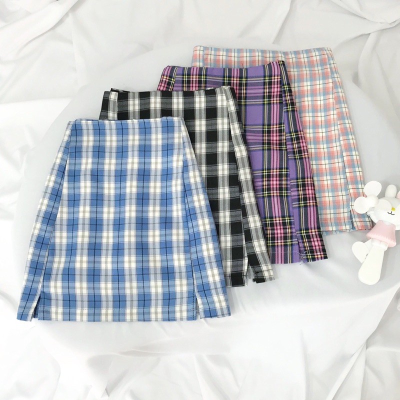 Chân váy ngắn kẻ caro tôn dáng có lót quần trong - Chân váy kẻ chữ A nhiều màu lưng cao ulzzang | BigBuy360 - bigbuy360.vn