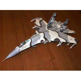 (Thiết kế chuẩn) Bộ kit mô hình giấy 3D Máy bay Hobby Model 075 - Su-30 MK Flanker-C