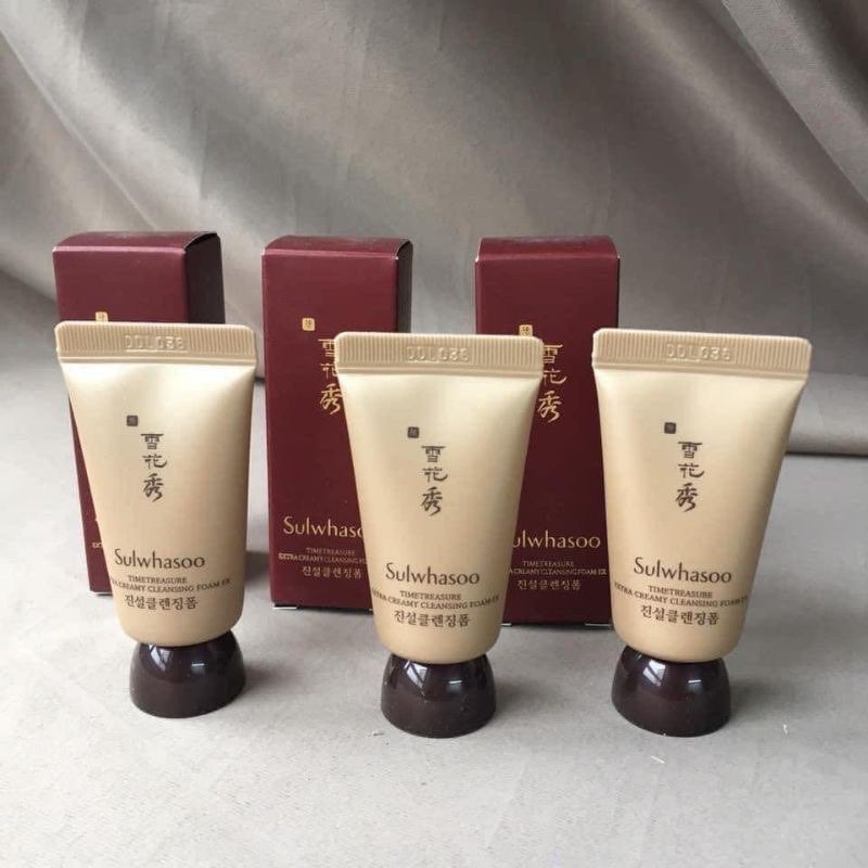 Sữa Rửa Mặt Thông Đỏ Sulwhasoo Timetreasure Extra Creamy Cleansing Foam 15ml