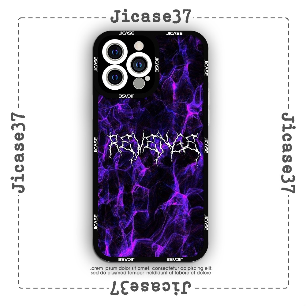 Ốp lưng iphone và samsung xiaomi oppo cạnh vuông Jicase Revenge Hiphop sét tím