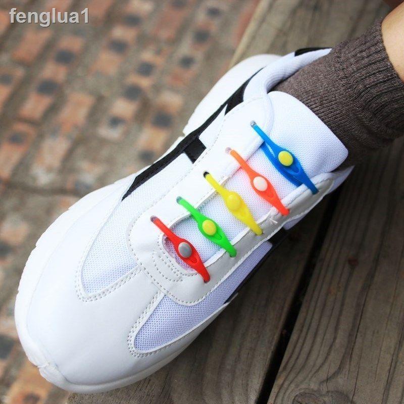 Dây giày silicon co giãn không cột màu sắc dành cho người lớn và trẻ em