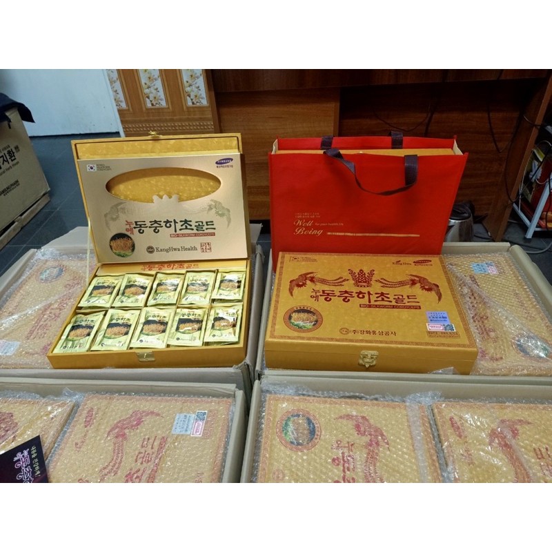 ĐÔNG TRÙNG HẠ THẢO HÀN QUỐC -HỘP GỖ VÀNG 60 GÓI X 30ml | BigBuy360 - bigbuy360.vn