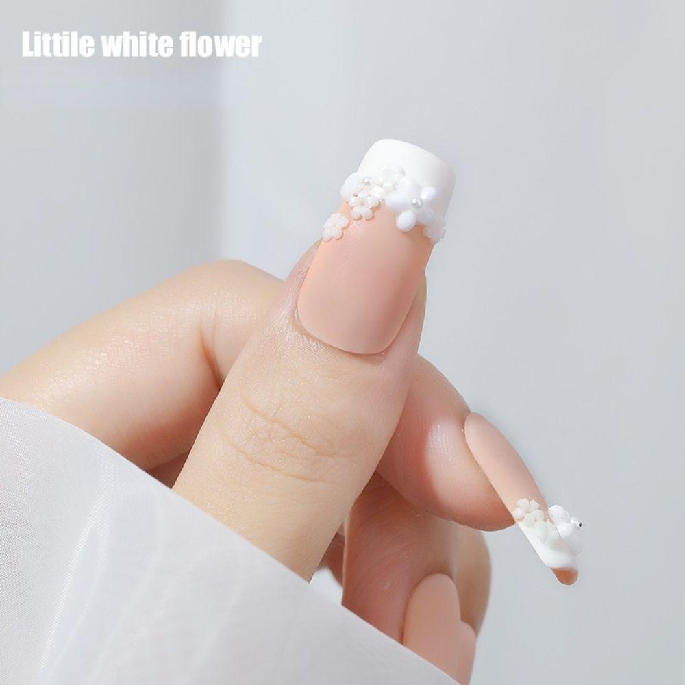 Vật Liệu Trang Trí Móng Tay Nghệ Thuật Màu Trắng Thời Trang DIY
